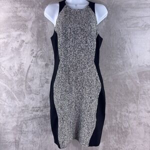 Rag & Bone Clemency Paneled Tweed Dress Womens Size 6 Black White Chic Designer